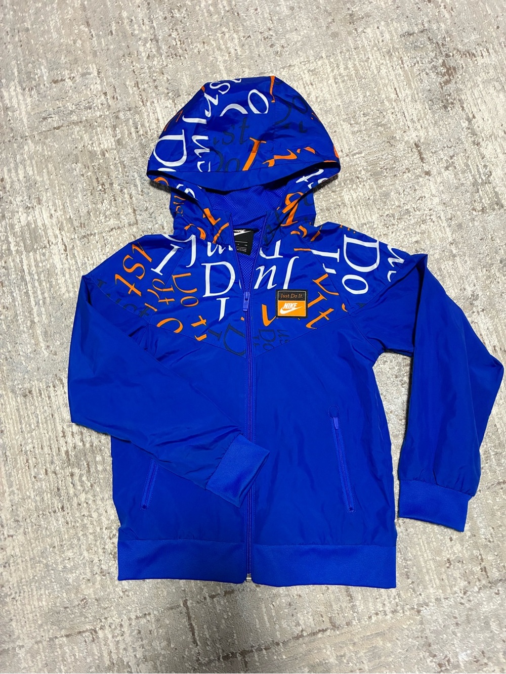 Nike Kids windbreaker Blue Hooded Zip Jacket